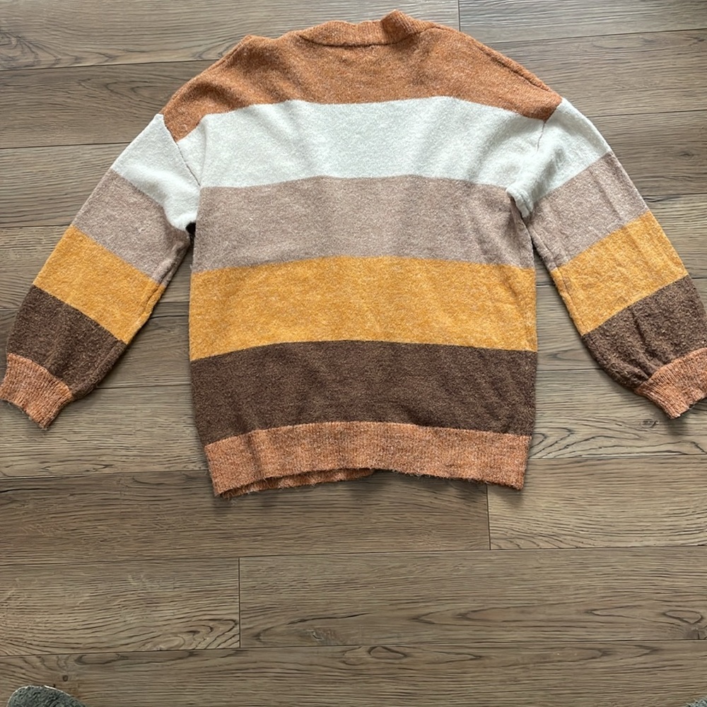 Pink lily color block cardigan - Picture 4 of 5